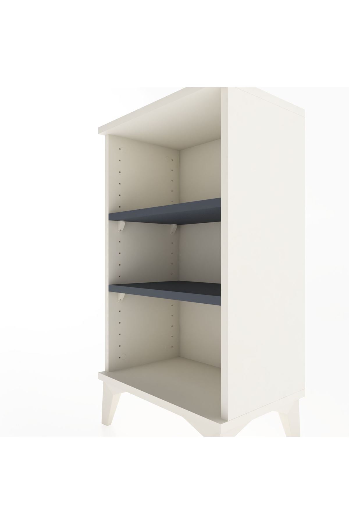 Arges Komodin 2 Raflı 44x30x80 Aytaşı-Antrasit