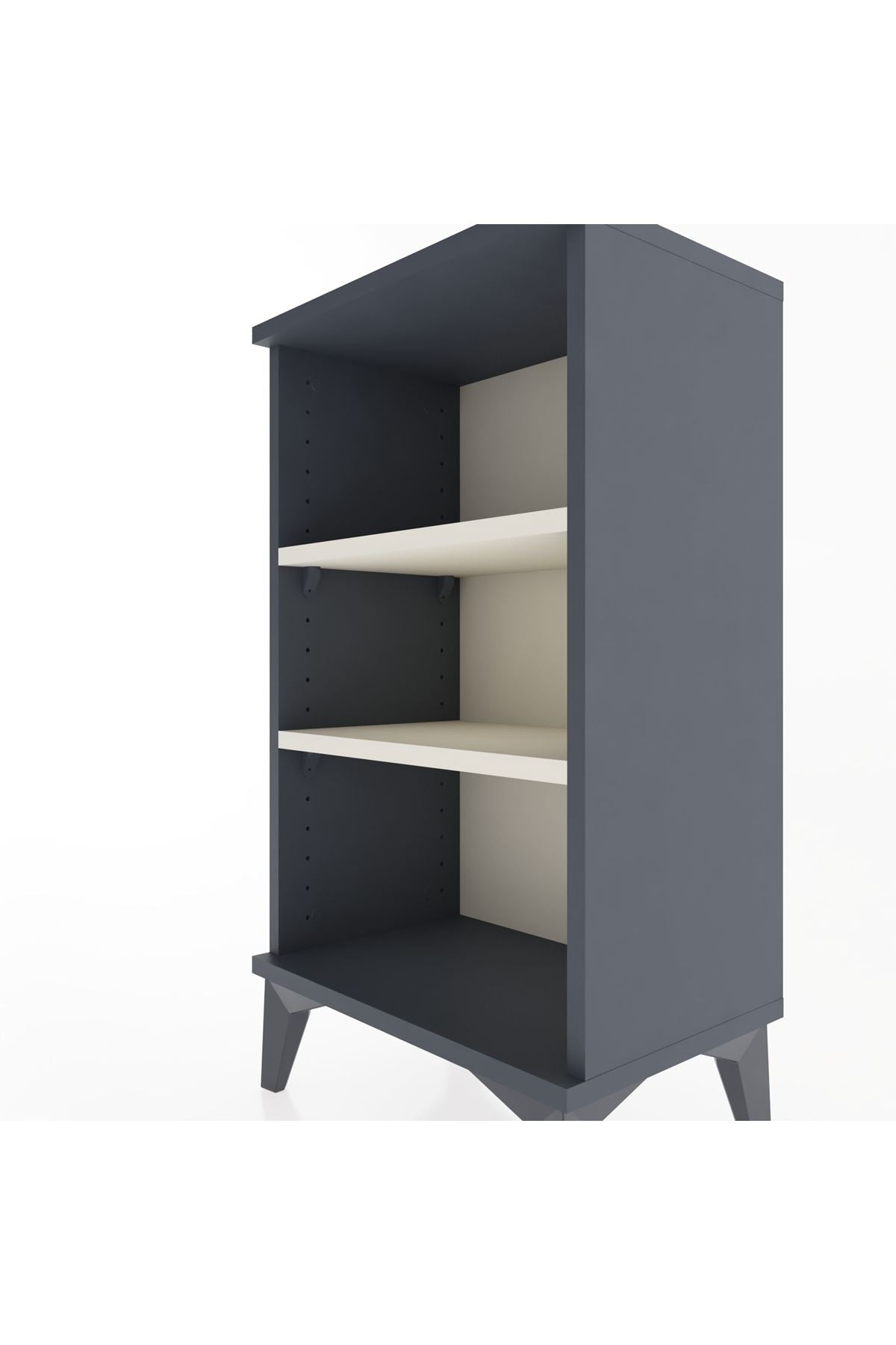 Arges Komodin 2 Raflı 44x30x80 Antrasit-Aytaşı