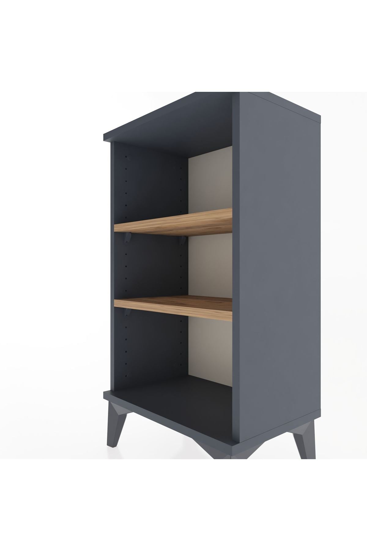 Arges Komodin 2 Raflı 44x30x80 Antrasit-Çam