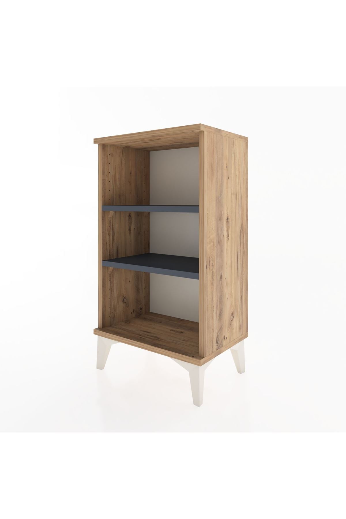 Arges Komodin 2 Raflı 44x30x80 Çam-Antrasit