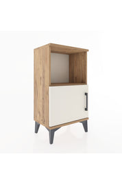 Arges Komodin 2 Raflı Tek Kapaklı 44x30x80 Çam-Aytaşı