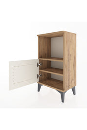 Arges Komodin 2 Raflı Tek Kapaklı 44x30x80 Çam-Aytaşı