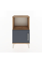 Arges Komodin 2 Raflı Tek Kapaklı 44x30x80 Çam-Antrasit