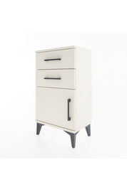 Arges Komodin Tek Raflı 2 Çekmeceli Tek Kapaklı 44x30x80 Aytaşı-Aytaşı