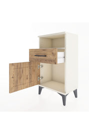 Arges Komodin 2 Raflı Tek Çekmeceli Tek Kapaklı 44x30x80 Aytaşı-Çam