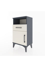 Arges Komodin 2 Raflı Tek Çekmeceli Tek Kapaklı 44x30x80 Antrasit-Aytaşı