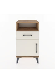 Arges Komodin 2 Raflı Tek Çekmeceli Tek Kapaklı 44x30x80 Çam-Aytaşı