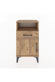 Arges Komodin 2 Raflı Tek Çekmeceli Tek Kapaklı 44x30x80 Çam-Çam