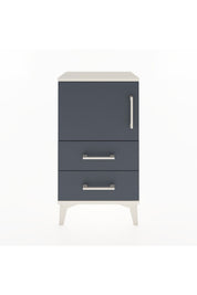 Arges Komodin 2 Raflı 2 Çekmeceli Tek Kapaklı 44x30x80 Aytaşı-Antrasit