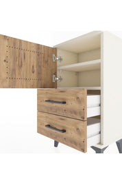 Arges Komodin 2 Raflı 2 Çekmeceli Tek Kapaklı 44x30x80 Aytaşı-Çam