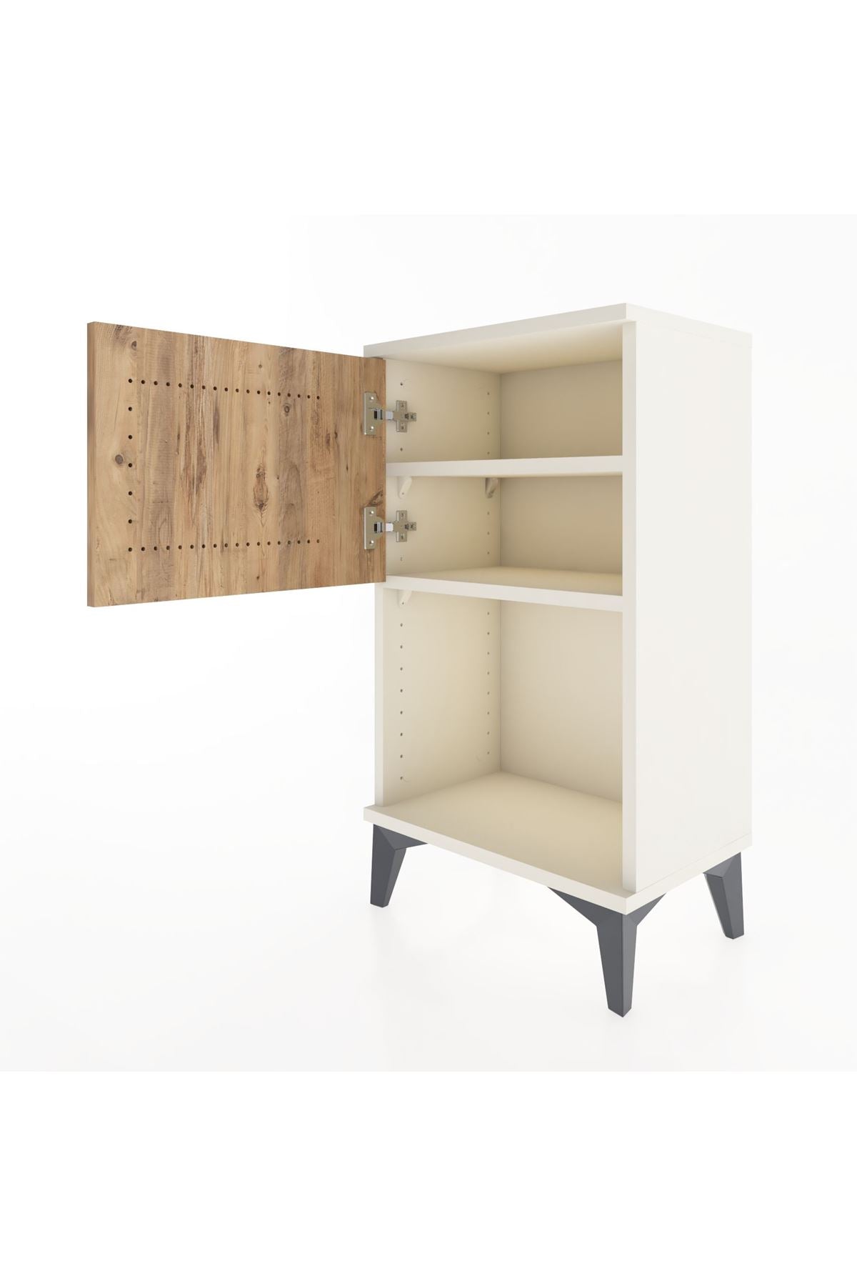 Arges Komodin 2 Raflı Tek Kapaklı 44x30x80 Aytaşı-Çam