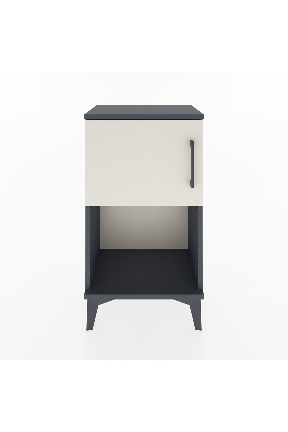 Arges Komodin 2 Raflı Tek Kapaklı 44x30x80 Antrasit-Aytaşı