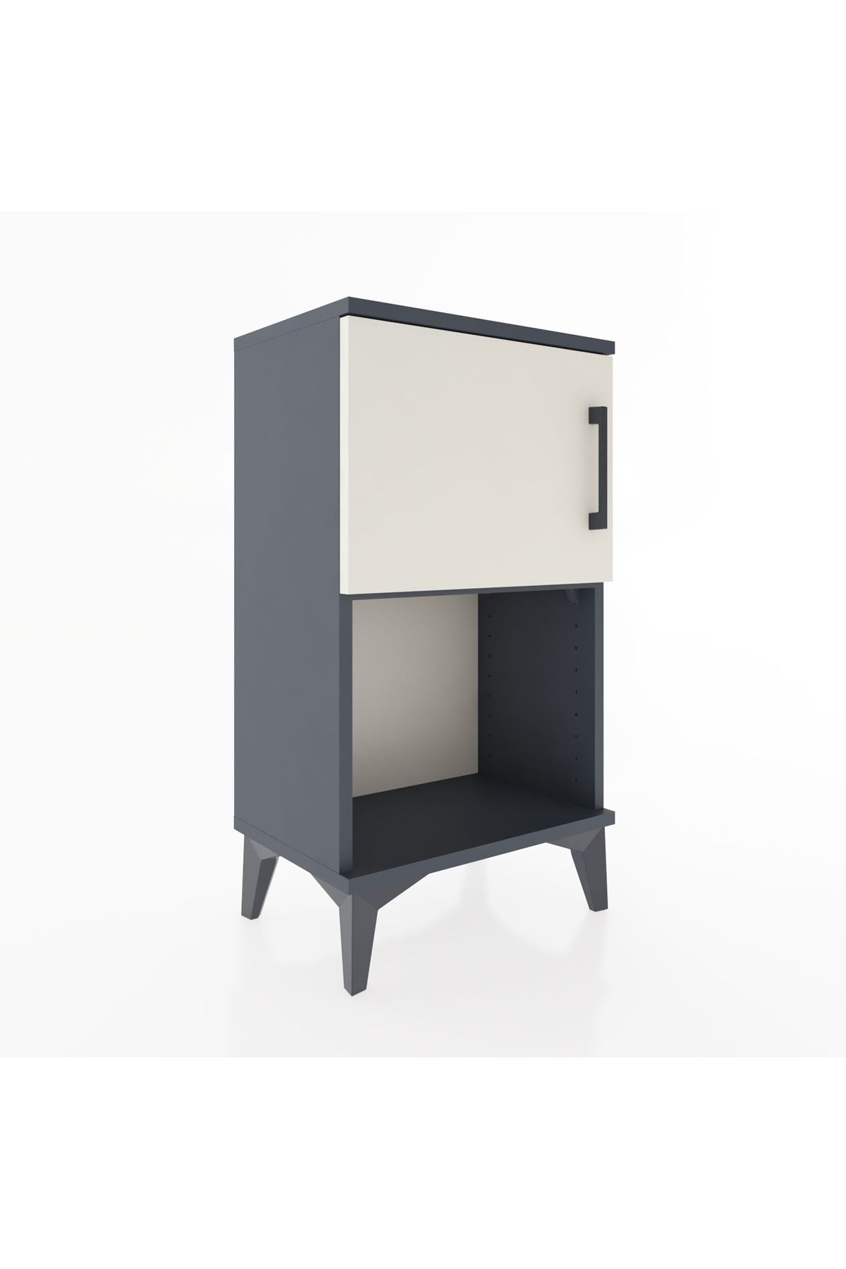 Arges Komodin 2 Raflı Tek Kapaklı 44x30x80 Antrasit-Aytaşı