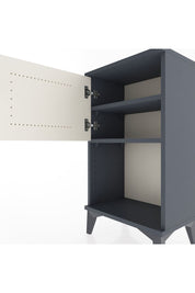 Arges Komodin 2 Raflı Tek Kapaklı 44x30x80 Antrasit-Aytaşı