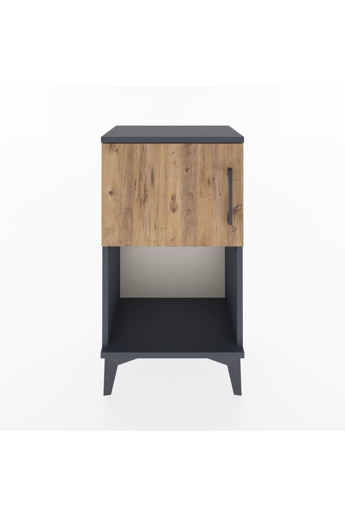 Arges Komodin 2 Raflı Tek Kapaklı 44x30x80 Antrasit-Çam