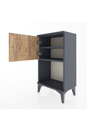 Arges Komodin 2 Raflı Tek Kapaklı 44x30x80 Antrasit-Çam