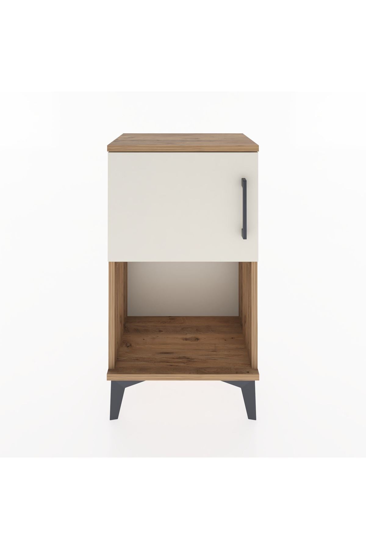 Arges Komodin 2 Raflı Tek Kapaklı 44x30x80 Çam-Aytaşı