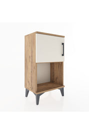 Arges Komodin 2 Raflı Tek Kapaklı 44x30x80 Çam-Aytaşı