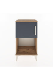 Arges Komodin 2 Raflı Tek Kapaklı 44x30x80 Çam-Antrasit