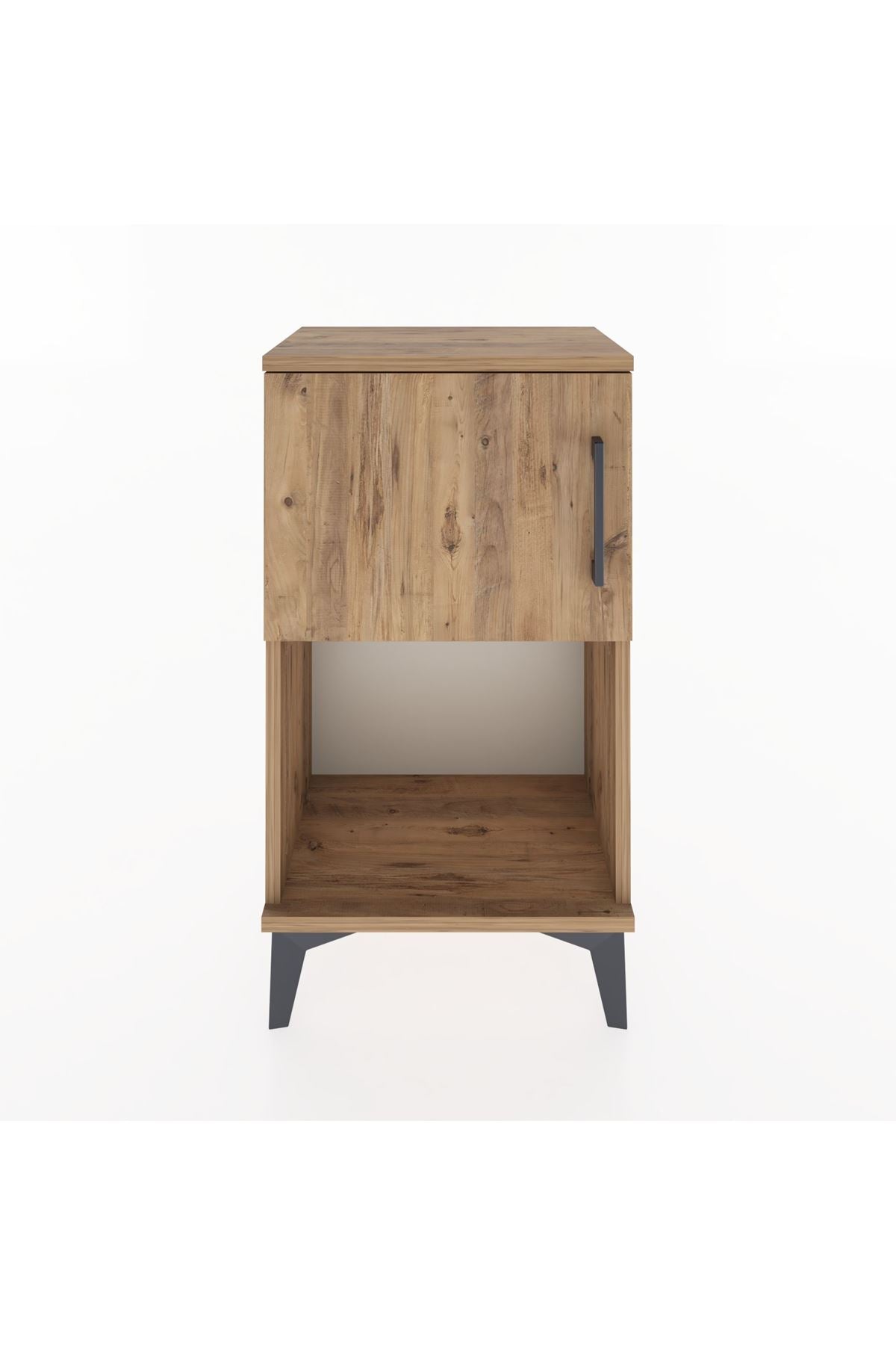 Arges Komodin 2 Raflı Tek Kapaklı 44x30x80 Çam-Çam