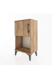 Arges Komodin 2 Raflı Tek Kapaklı 44x30x80 Çam-Çam