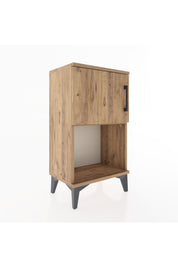 Arges Komodin 2 Raflı Tek Kapaklı 44x30x80 Çam-Çam