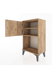 Arges Komodin 2 Raflı Tek Kapaklı 44x30x80 Çam-Çam