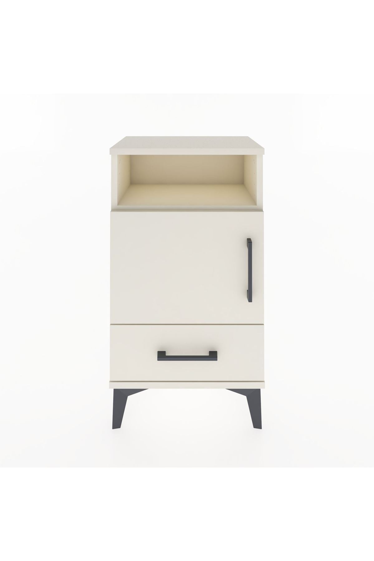 Arges Komodin 3 Raflı Tek Kapaklı 44x30x80 Aytaşı-Aytaşı