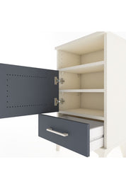 Arges Komodin 3 Raflı Tek Kapaklı 44x30x80 Aytaşı-Antrasit