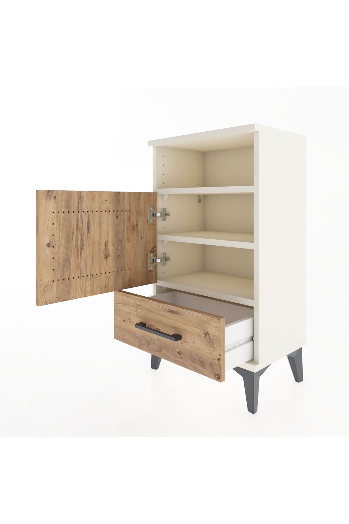 Arges Komodin 3 Raflı Tek Kapaklı 44x30x80 Aytaşı-Çam