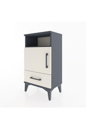 Arges Komodin 3 Raflı Tek Kapaklı 44x30x80 Antrasit-Aytaşı