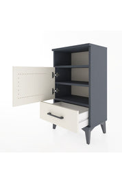 Arges Komodin 3 Raflı Tek Kapaklı 44x30x80 Antrasit-Aytaşı