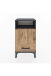 Arges Komodin 3 Raflı Tek Kapaklı 44x30x80 Antrasit-Çam