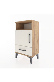 Arges Komodin 3 Raflı Tek Kapaklı 44x30x80 Çam-Aytaşı