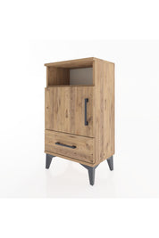 Arges Komodin 3 Raflı Tek Kapaklı 44x30x80 Çam-Çam