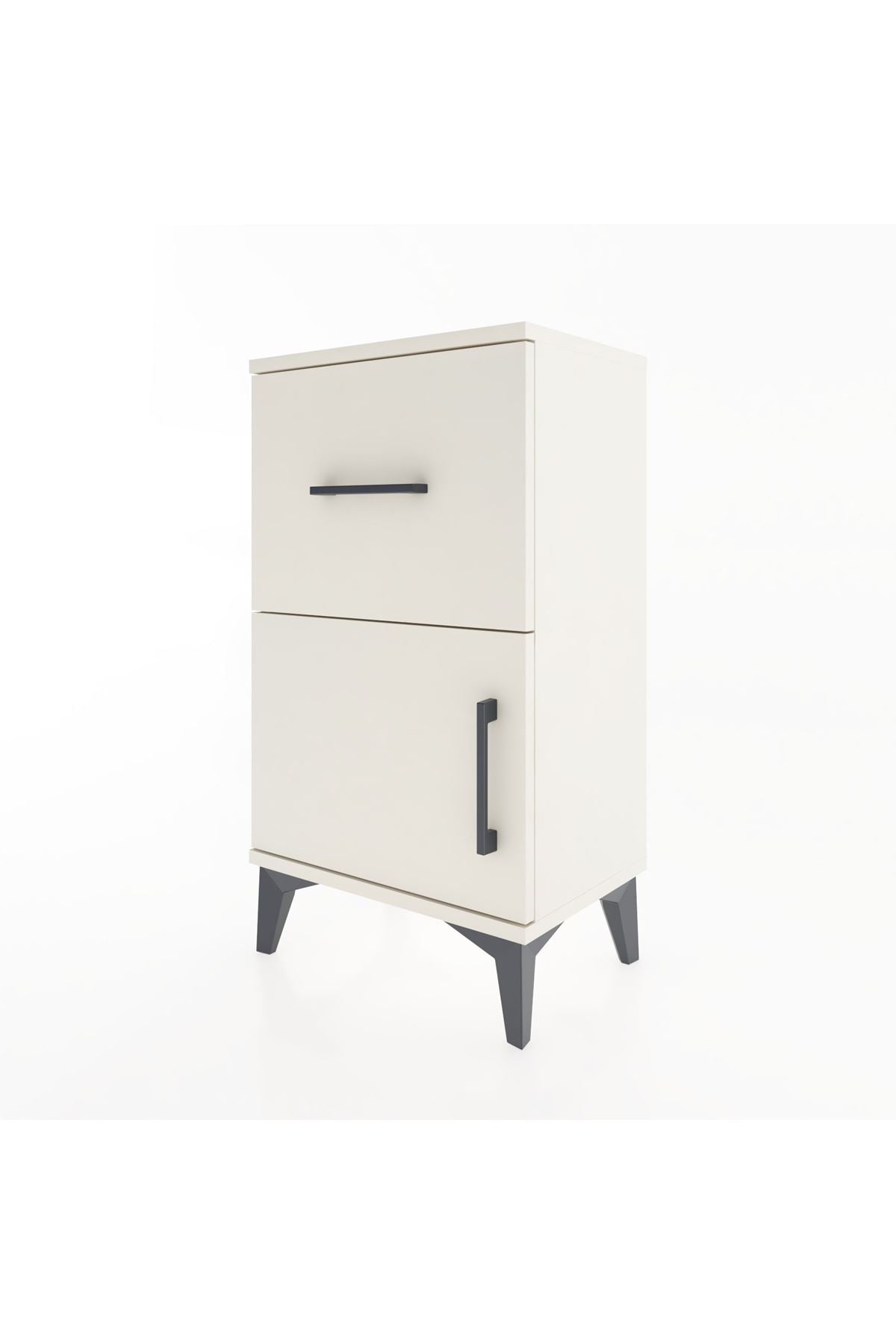 Arges Komodin Tek Raflı Tek Çekmeceli Tek Kapaklı 44x30x80 Aytaşı-Aytaşı