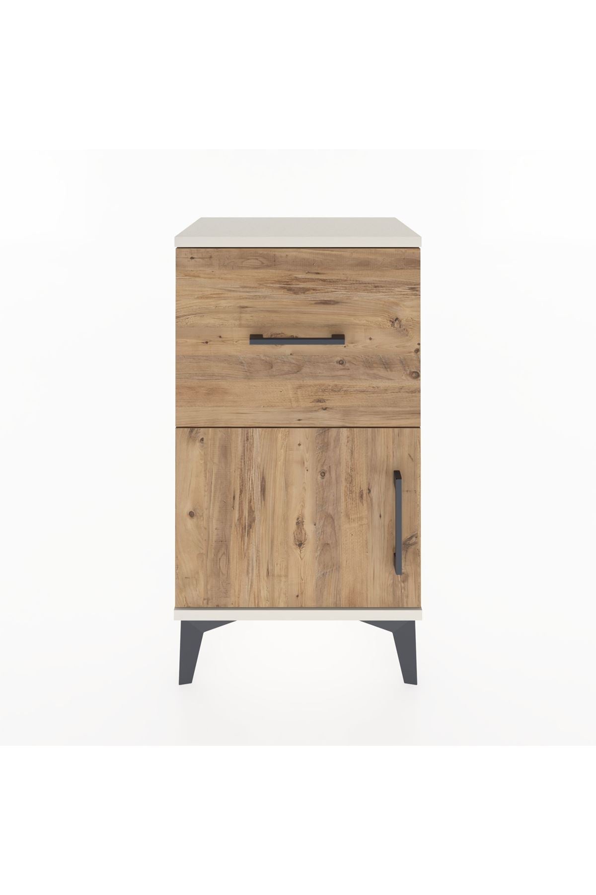 Arges Komodin Tek Raflı Tek Çekmeceli Tek Kapaklı 44x30x80 Aytaşı-Çam