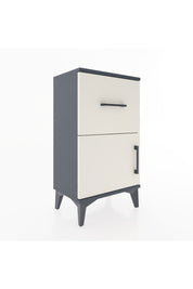 Arges Komodin Tek Raflı Tek Çekmeceli Tek Kapaklı 44x30x80 Antrasit-Aytaşı