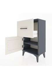 Arges Komodin Tek Raflı Tek Çekmeceli Tek Kapaklı 44x30x80 Antrasit-Aytaşı