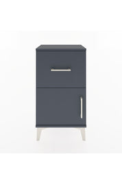 Arges Komodin Tek Raflı Tek Çekmeceli Tek Kapaklı 44x30x80 Antrasit-Antrasit