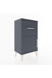 Arges Komodin Tek Raflı Tek Çekmeceli Tek Kapaklı 44x30x80 Antrasit-Antrasit