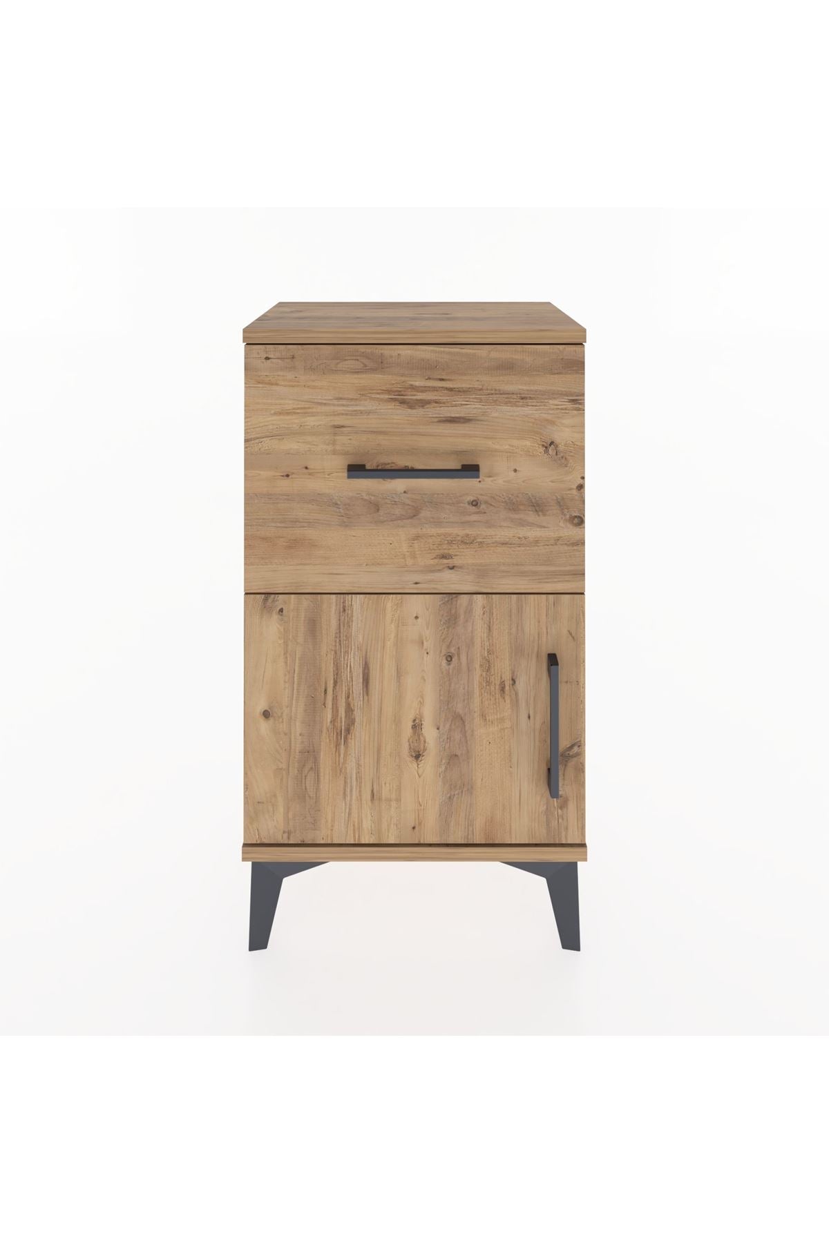 Arges Komodin Tek Raflı Tek Çekmeceli Tek Kapaklı 44x30x80 Çam-Çam