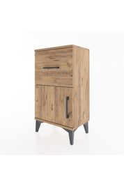 Arges Komodin Tek Raflı Tek Çekmeceli Tek Kapaklı 44x30x80 Çam-Çam