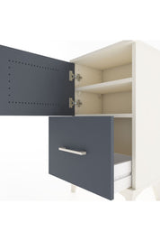 Arges Komodin 2 Raflı Tek Çekmeceli Tek Kapaklı 44x30x80 Aytaşı-Antrasit