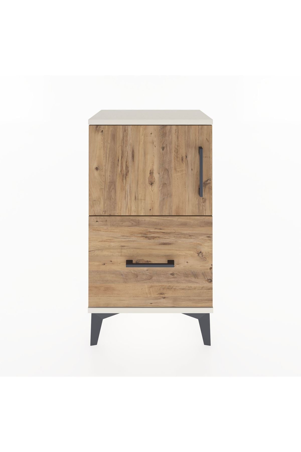 Arges Komodin 2 Raflı Tek Çekmeceli Tek Kapaklı 44x30x80 Aytaşı-Çam