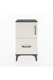 Arges Komodin 2 Raflı Tek Çekmeceli Tek Kapaklı 44x30x80 Antrasit-Aytaşı