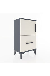 Arges Komodin 2 Raflı Tek Çekmeceli Tek Kapaklı 44x30x80 Antrasit-Aytaşı