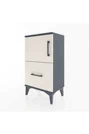 Arges Komodin 2 Raflı Tek Çekmeceli Tek Kapaklı 44x30x80 Antrasit-Aytaşı