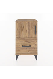 Arges Komodin 2 Raflı Tek Çekmeceli Tek Kapaklı 44x30x80 Çam-Çam