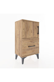 Arges Komodin 2 Raflı Tek Çekmeceli Tek Kapaklı 44x30x80 Çam-Çam